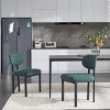 Set of 2 Modern Dining Chairs,Fabric Upholstered Accent Chair with Metal Legs,Armless Kitchen Chairs for Dining Room-Cuddlewood - 2 of 4