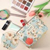 Unique Bargains Women's Printed Travel Makeup Bag Green 1 Pc - 3 of 4