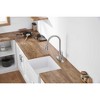 MAYEERTY Kitchen Sink Faucet with Pull Out Sprayer Brushed Nickle Stainless Steel High Arc 3 Way Setting Single Handle Deck Plate - 4 of 4