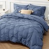 Cozy Comfort by Bedsure | Solid Diamond Pintuck 7pcs 80gsm Queen Size Beige Bedding Set Comforter Set - 2 of 4