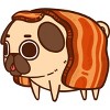 Men's Design By Humans Puglie Bacon Strip By Puglie Tank Top - image 2 of 3