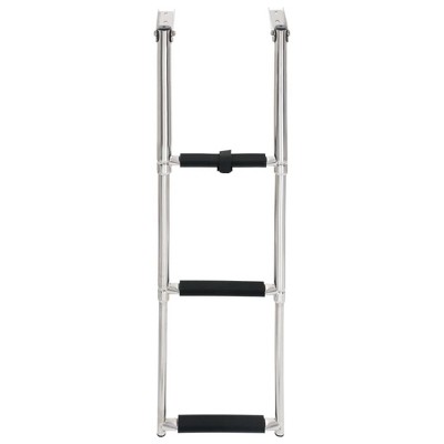 Cesicia Silver Stainless Steel 3-Step Folding Boarding Ladder