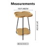 GlasFlength Accent Table Sets, Morden Wooden End Table, Elegant Design for Modern Life，for Bedroom, Living Room, Beige, 18.9"*18.9"*24" - 3 of 4