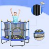 VisioGear Kids Trampoline with Safety Enclosure, Round Bouncer with Net for Indoor Outdoor, Blue, 55"*55"*47.25" - 4 of 4