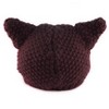HalloweenCostumes.com    Cat Knit Beanie for Kids and Adults, Black/Pink - 3 of 4