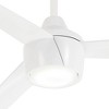 56" Minka Aire Modern 3 Blade Outdoor Ceiling Fan with LED Light Remote Control Flat White Wet Rated for Patio Exterior Gazebo - 3 of 4