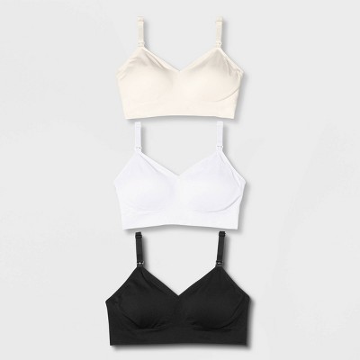 Image of Women's 3pk Nursing Seamless Bralette - Auden™ Colors May Vary Neutral M