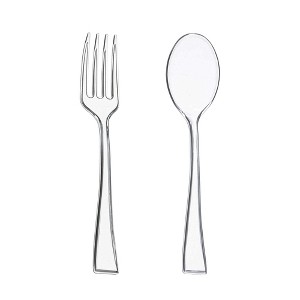 Smarty Had A Party Clear Plastic Mini Flatware Set - 960 Guests - 1 of 4