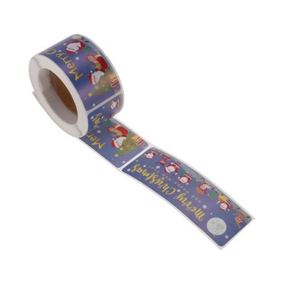 Unique Bargains Christmas Stickers for Ceramic Glass Metal Paper Plastic Peel Santa Snowman Penguins Matte Paper 1Pcs