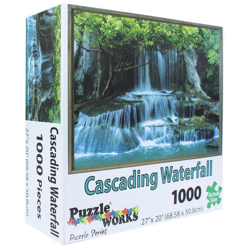 PuzzleWorks 1000 Piece Jigsaw Puzzle | Cascading Waterfall, 3 of 7