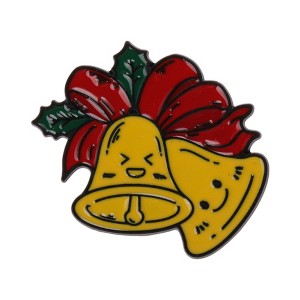 Unique Bargains Christmas Brooches Series Alloy Dripping Wax Red 1.02"x1.14" 1 Pc - 1 of 4