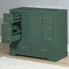36" Bathroom Vanity Cabinet Base Only, Solid Wood & MDF, 6 Drawers, Adjustable Shelf, No Sink, Freestanding - 3 of 4