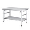 60" x 24" Stainless Steel Folding Table - 920 LBS Commercial Foldable Prep Table, Metal Worktable with Adjustable Undershelf and Lockable Casters - 4 of 4