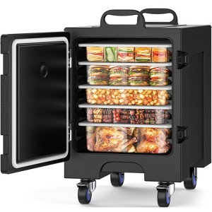 NEEDONE 81Qt Commercial Insulated Food Warmer Hot & Cold Food Carrier with Lockable Wheels - 1 of 4