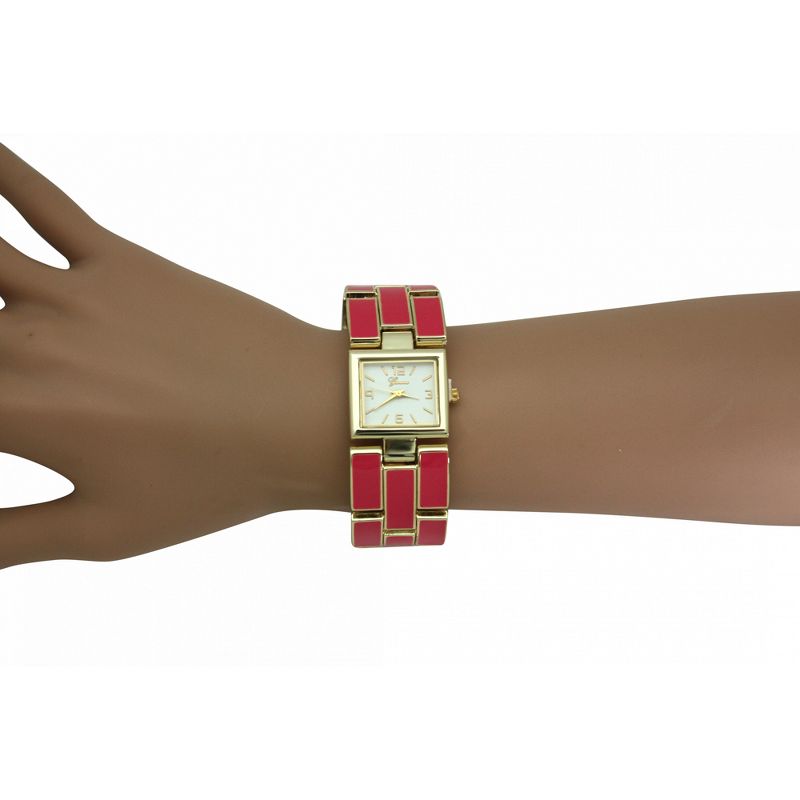 OLIVIA PRATT COLORFUL AND GOLD DETAILS BANGLE WATCH, 4 of 6