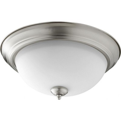 Quorum Lighting 3 - Light Flush Mount in  Satin Nickel