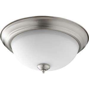 Quorum Lighting 3 - Light Flush Mount in  Satin Nickel - 1 of 1