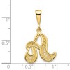 Black Bow Jewelry 14k Yellow Gold, Maci Collection, LG Filigree Script Initial A Pendant - 4 of 4