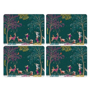 Pimpernel Sara Miller Woodland Tales Placemats, Set of 4 - Heat Resistant Modern Table Mats - (15.7” x 11.7”) MDF with Cork Backing - 1 of 4