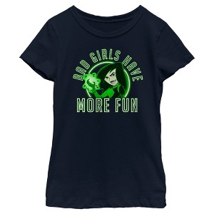 Girl's Kim Possible Neon Green Shego T-Shirt - 1 of 4