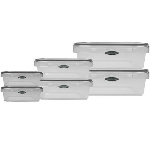 Stor-All Solutions Press-N-Click 6-Piece Airtight Food Storage Container Set - Great For Portion Control, Leftovers & All Types Of Storage - 1 of 4