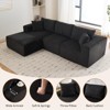 GustoWave 137" Cloud Sectional Couch, Modular Modern U-Shaped Sofa with Chaise Lounge, Corduroy Fabric, Convertible Sleeper Sofa - 3 of 4
