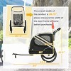 2-in-1 Pet Bike Trailer And Stroller for Small Dogs,Weather Resistant Bicycle Cart with Safety Flag,Foldable Dog Wagon Carrier-LAOTIES - 3 of 4