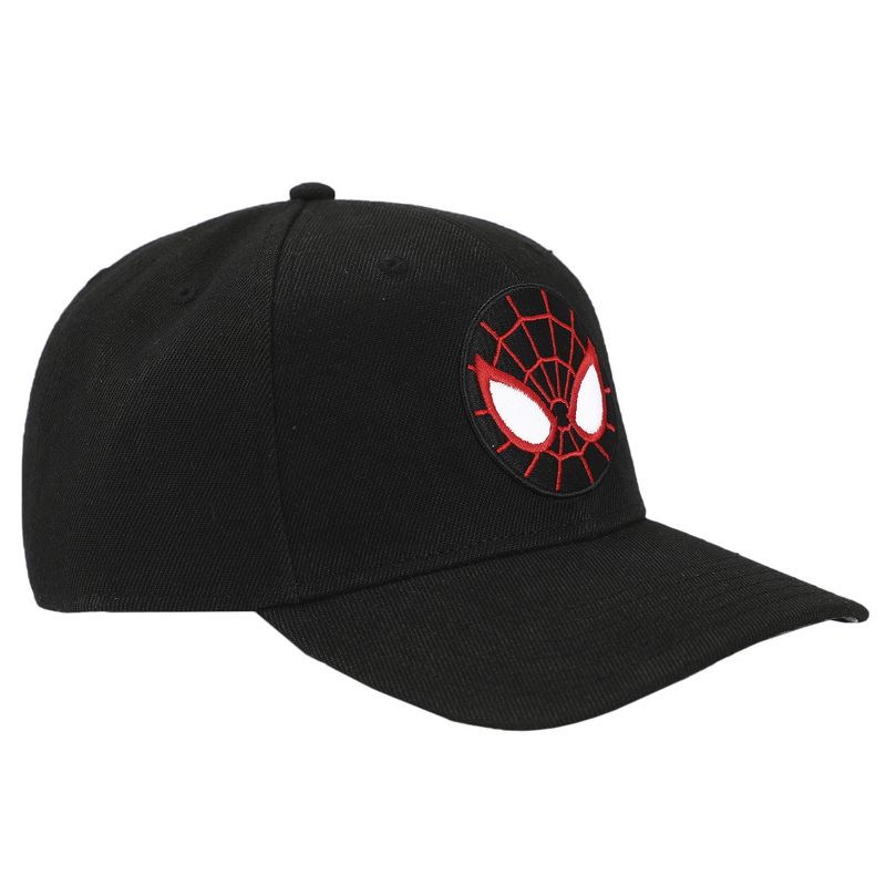 Marvel Comic Book Spiderman Miles Morales Mask Black Snapback Hat, 3 of 7