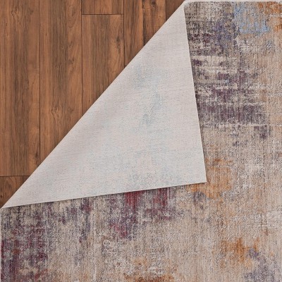 Modern Multicolor Abstract 8' x 10' Synthetic Area Rug
