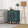 ORRD Hollow-Carved 3-Drawer Dresser - Storage Chest w/Metal Handles, for Living Room & Bedroom - 2 of 4