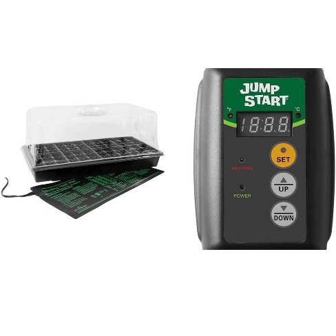 Jump Start Hot House w/Heat Mat, Tray, 72-Cell Insert, 7.5 dome