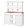 Whisen Garden Potting Bench with Hutch, 3 Shelves, 6 Drawers & 2 Cabinets, Patio Storage Workstation for Mudroom or Doorway - 4 of 4
