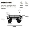 SKRAN Garden Cart Wagon - 300 lbs Capacity Heavy-Duty Steel Mesh Utility Cart with Removable Sides, All-Terrain Wheels & Pull Handle - 3 of 4