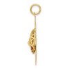 Black Bow Jewelry 14k Yellow Gold Happy Anniversary Bells and CZ Pendant, 25mm - 2 of 4