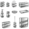 Creative Scents Silver Mosaic 6 Piece Bathroom Accessories Set - 4 of 4