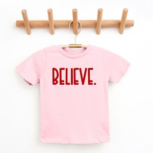 The Juniper Shop Believe Bold Puff Print Toddler Short Sleeve Tee - 1 of 3