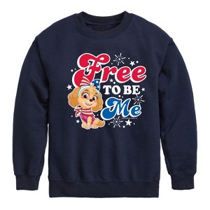 Boys' - Paw Patrol - Americana Graphic Long Sleeve Fleece Sweatshirt - 1 of 4