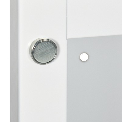White Recessed Medicine Cabinet with Mirror and Storage Shelves