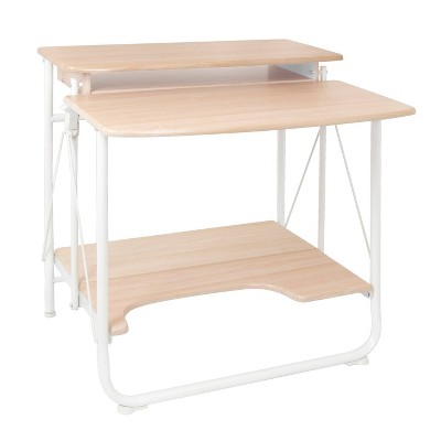 Calico Designs Stow Away Folding Desk with Shelves: 10-Year Warranty, Laminate Surface, Steel Frame