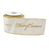 Embroidered Merry Christmas Wired Ribbon - 2 of 3