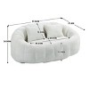 Bean Bag Chair Modern with High-Density Foam Seat for Living Room or Bedroom 59in Wide Two-Seater Sofa-3irtyhousy - 4 of 4