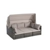Sapphtopaz Outdoor Patio Furniture Set Wicker Outdoor Couch with Retractable Canopy and Storable Side Table for Outdoor, Backyard, Light Gray - 4 of 4