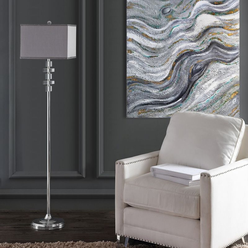 Times 60.5 Inch H Square Floor Lamp - Clear/Chrome - Safavieh, 5 of 9