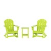 WestinTrends 3 Piece set Outdoor Patio Poly Adirondack rocking chairs with side table - 3 of 4