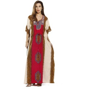 Riviera Sun Maxi Length Cinch Waist Caftan Kaftans for Women - 1 of 2