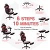 ELECWISH Racing Style High Back Computer Chair with Footrest Headrest and Lumbar Support - 3 of 4