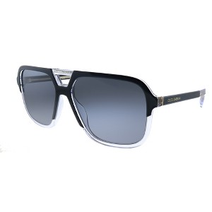 Dolce & Gabbana DG 4354 501/81 Unisex Square Polarized Sunglasses Top Black On Crystal 58mm - 1 of 3