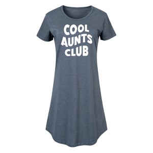 Women's - Instant Message - Cool Aunts Club Graphic T-shirt Dress - 1 of 4