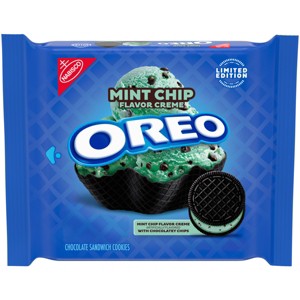 Oreo Mint Chocolate Chip Limited Edition Cookies - 10.68oz - 1 of 4