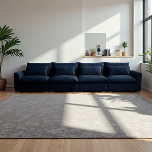 157.5" Corduroy Cloud Modular Sectional Sofa with Deep Seat - 1 of 4